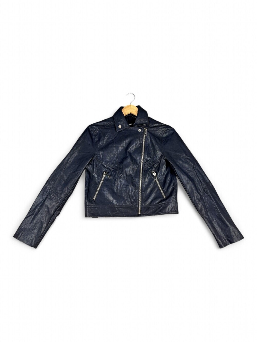 DKNY Women's Leather Moto Jacket Size S